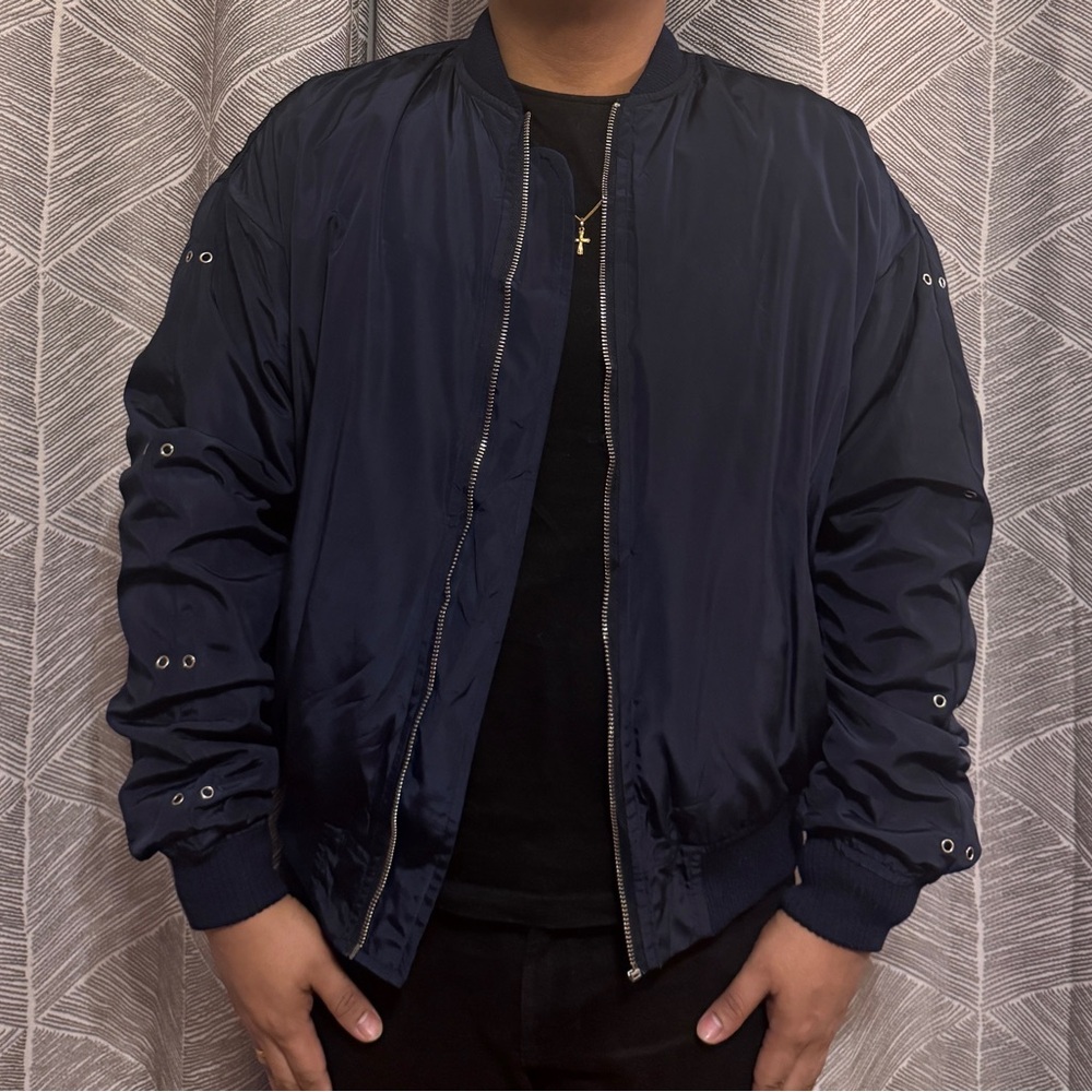 Men's Navy Bomber Jacket